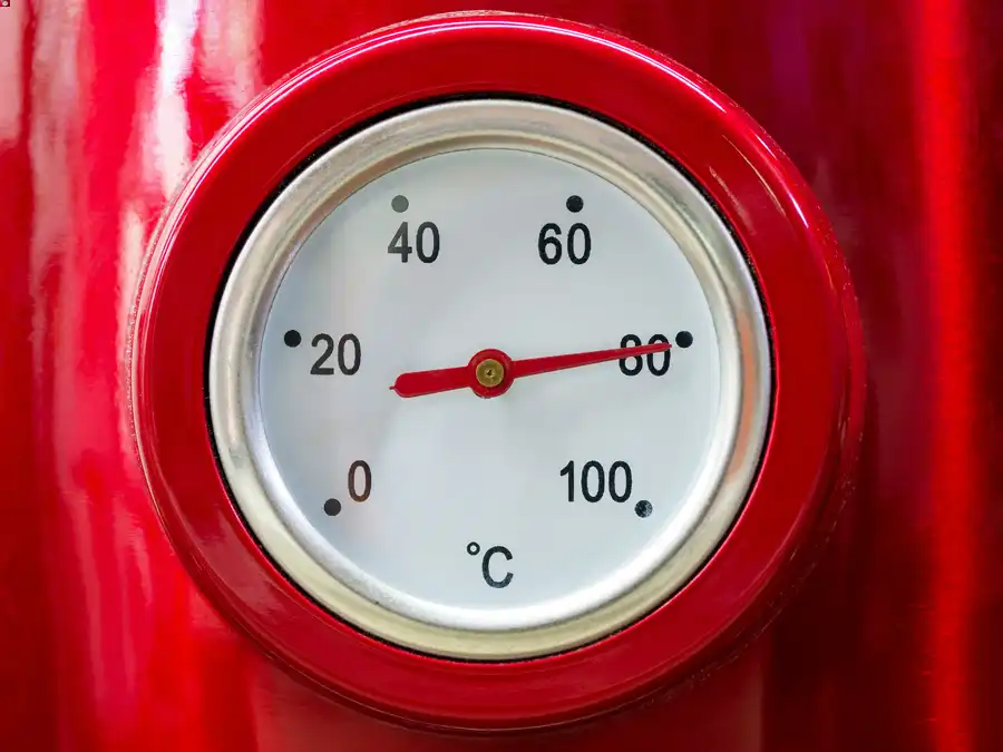 impostare temperatura dell'acqua